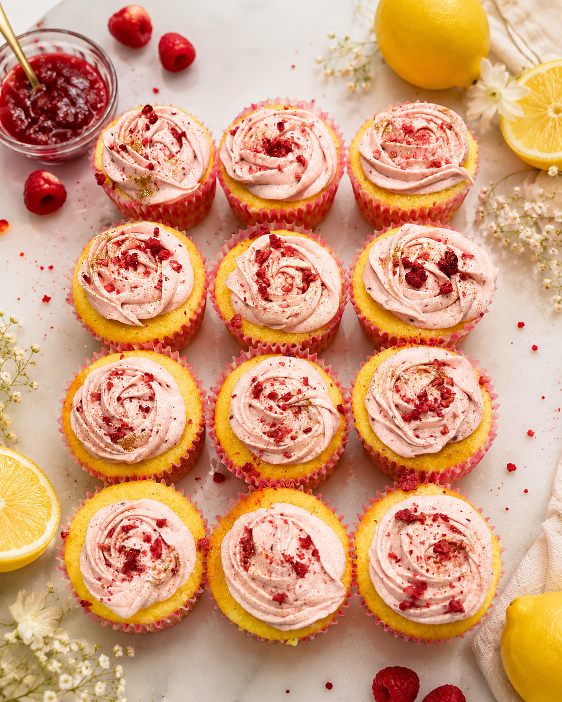 Lemon Raspberry Cupcakes